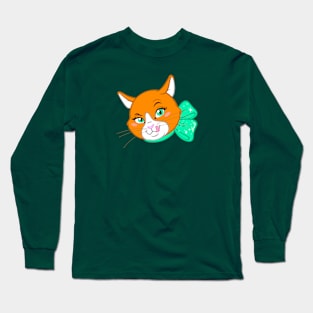 Orange Cat "Shanel" Head Shot Long Sleeve T-Shirt